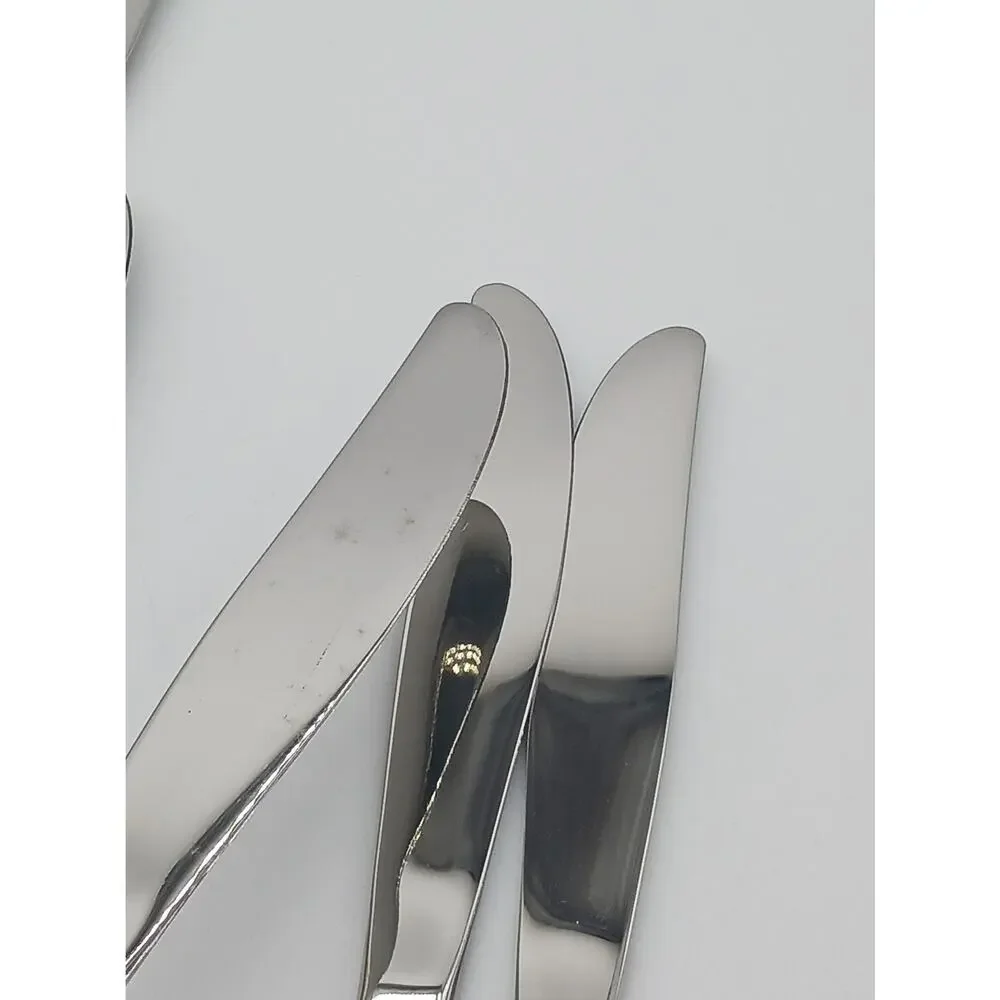 Oneida Simeon L & George H Rogers Stainless Homestead 4 Teaspoons 8 Knives Box
